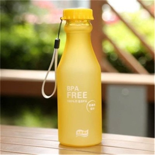 Candy Color Water Bottle Plastic Party Cup Matte Fall Resistant Drop Water Cup Sports Bottle For Travel Camping Accessories