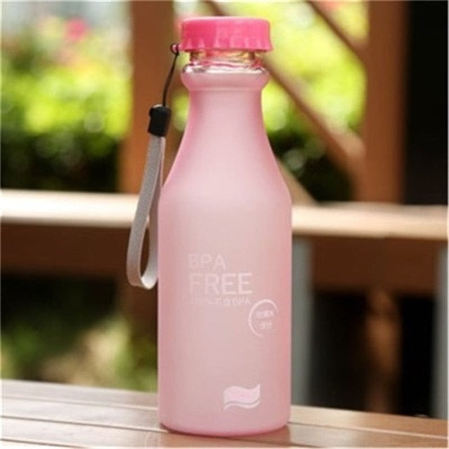 Candy Color Water Bottle Plastic Party Cup Matte Fall Resistant Drop Water Cup Sports Bottle For Travel Camping Accessories